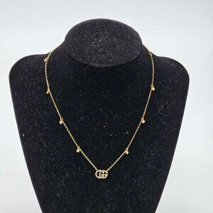Gucci GG Running 18k Gold Diamond Necklace Brand New 900-082725